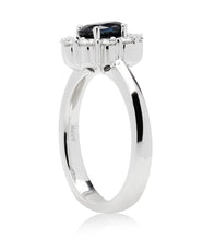 Load image into Gallery viewer, Sapphire &amp; Diamond Halo ring