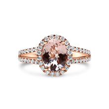 Load image into Gallery viewer, Morganite &amp; Diamond Ring