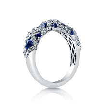 Load image into Gallery viewer, Sapphire &amp; Diamond Platinum Ring