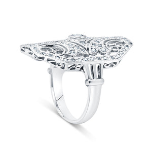 Diamond Filigree Cocktail Ring