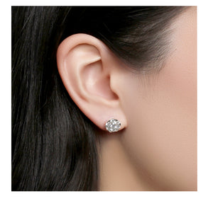 1.25 CTTW Diamond Cluster Earrings