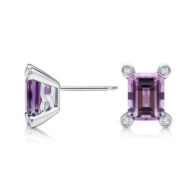 Amethyst & Diamond Earrings