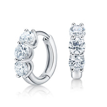 Load image into Gallery viewer, 1.20 Carat Petite Diamond Hoop Earrings