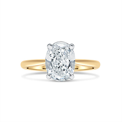 1.33 Carat G SI1 Oval Diamond Engagement Ring