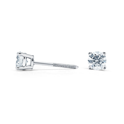 1/2 CTTW G-H VS1-VVS2 Diamond Stud Earrings