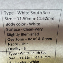 Load image into Gallery viewer, 11.5mm White South Sea Pearl Earrings