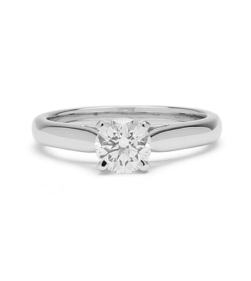 Tiffany Style Platinum & Diamond Engagement Ring