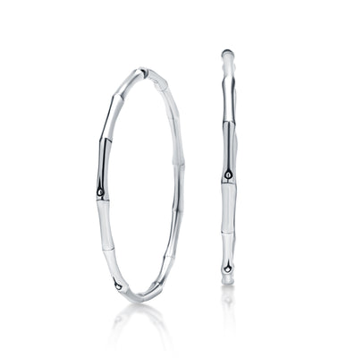 John Hardy 2” Bamboo Hoop Earrings