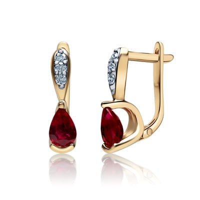 Ruby & Diamond Earrings