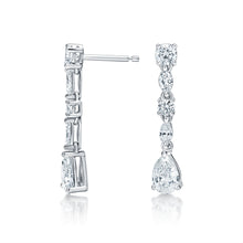 Load image into Gallery viewer, Dangly Multi Shape Diamond Earrings