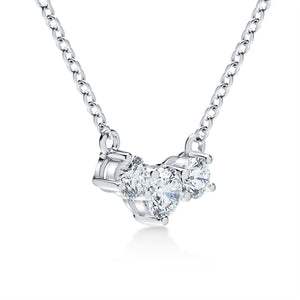 1 Carat Three Stone VS G Diamond Necklace