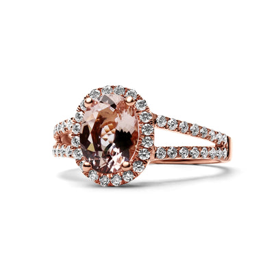 Morganite & Diamond Ring