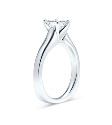 1.02 carat F VS2 Princess Cut Solitaire Diamond Engagement Ring