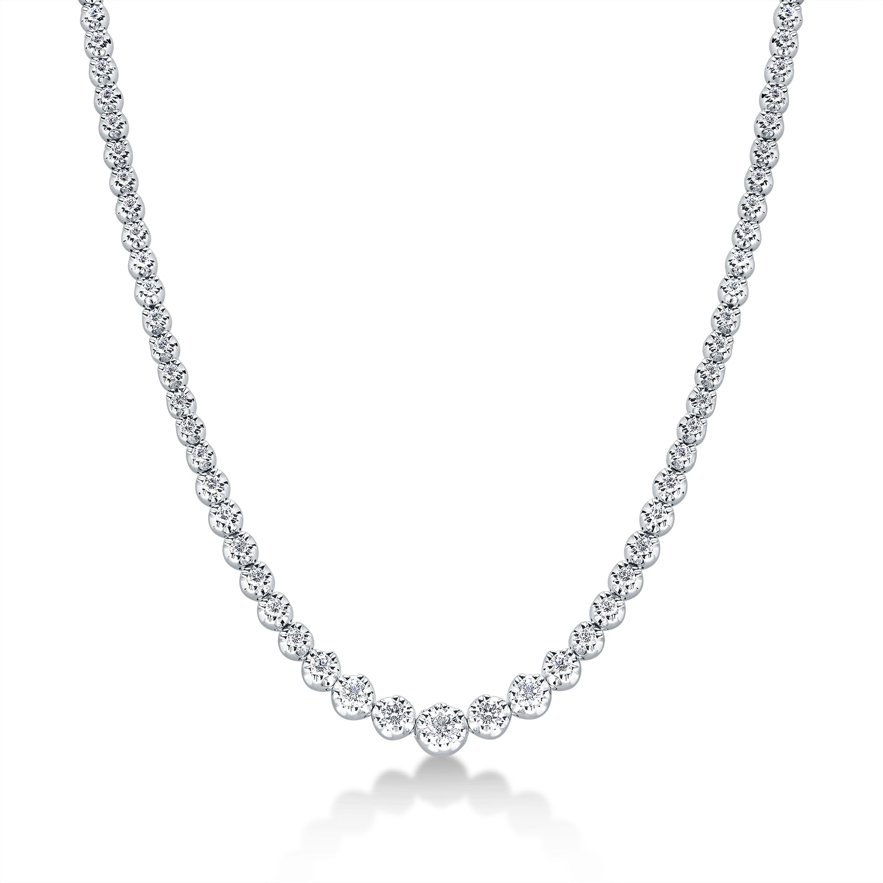 Lab Grown Diamond Pendant - Princess Pendant - 4 carat 4.00ct Princess Cut  in 14K White Gold | Brillianteers