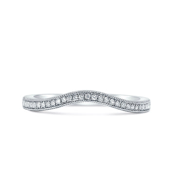 Curved Platinum & Diamond Band