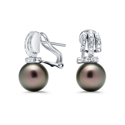10MM Tahitian Pearl Earrings