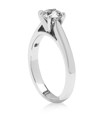 Tiffany Style Platinum & Diamond Engagement Ring