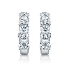 Load image into Gallery viewer, Petite Diamond Hoop Earrings in 14k