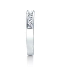 Load image into Gallery viewer, Channel Set Princess Cut Diamond Band