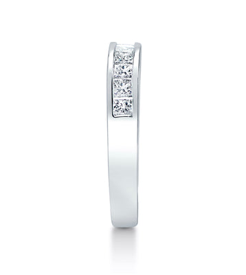 Channel Set Princess Cut Diamond Band