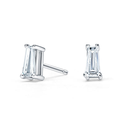 Baguette Cut Diamond Stud Earrings