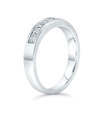 Channel Set Princess Cut Diamond Band