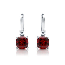 Load image into Gallery viewer, Garnet &amp; Diamond Earrings