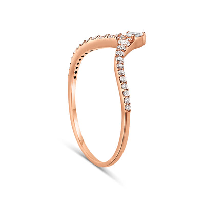 'Splendide' Diamond V Ring by Djula