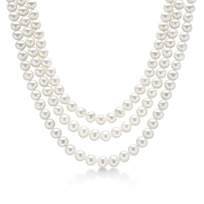 ‘Endless’ Pearl Strand 100” 7-8mm