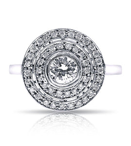 Art Deco Style Diamond Ring Custom Made to fit your diamond
